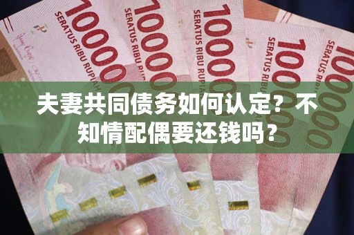 北京夫妻共同债务如何认定？不知情配偶要还钱吗？